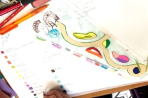 Cahier de dessin de conception paysagère