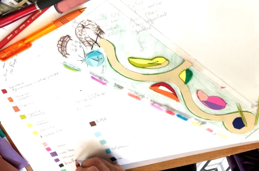 Cahier de dessin de conception paysagère